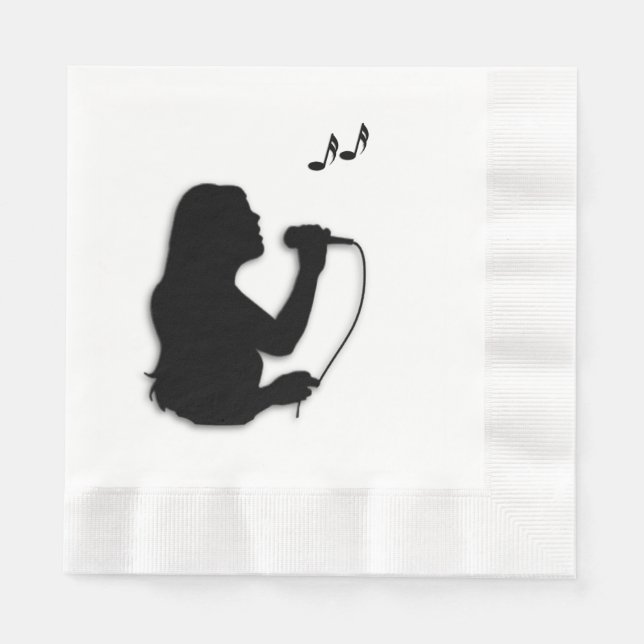 Servilleta De Papel Cantante femenina (Anverso)