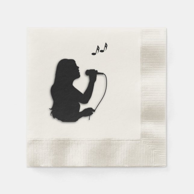 Servilleta De Papel Cantante femenina (Anverso)