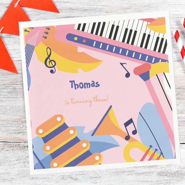 Servilleta De Papel Cantar danza y jugar a los niños cumpleaños (Subido por el creador)