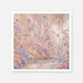 Servilleta De Papel Canto de Pájaros entre Flores