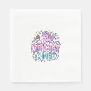Servilleta De Papel Caos de Caticornio de Unicornio Gráfico de Product
