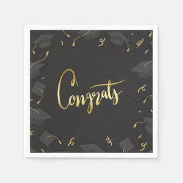 Servilleta De Papel Cap & Confetti Graduation Congrats