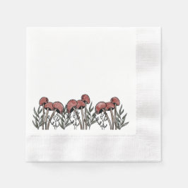 Servilleta De Papel Capas de hongos rojos