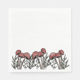 Servilleta De Papel Capas de hongos rojos