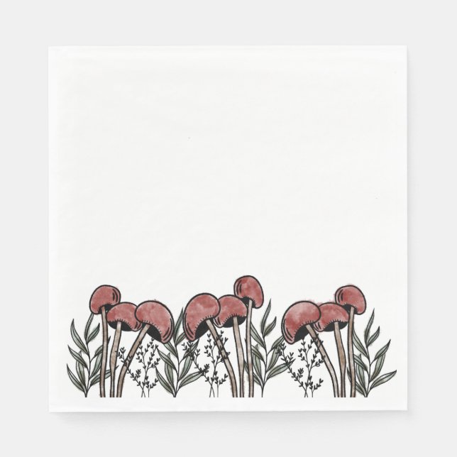 Servilleta De Papel Capas de hongos rojos (Anverso)