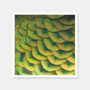 Servilleta De Papel Caperas de pavo real II Naturaleza colorida