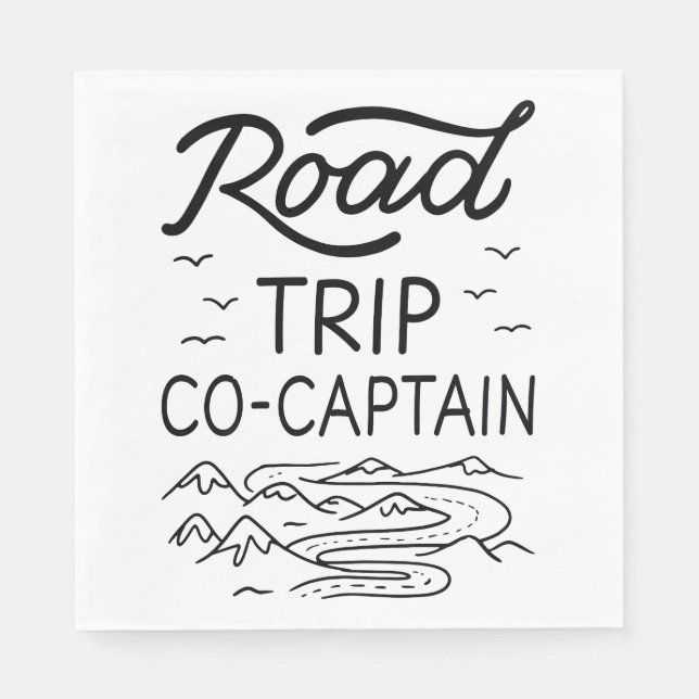 Servilleta De Papel Capitán de Viaje por Carretera I (Anverso)