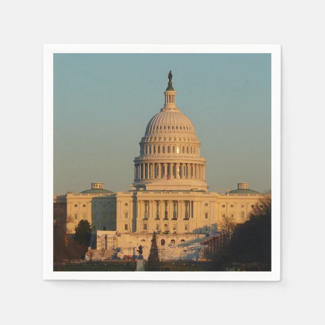 Servilleta De Papel Capitolio de los Navidades Washington DC Holiday (Anverso)