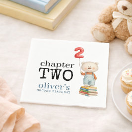 Servilleta De Papel Capítulo Dos Libros de Osito de Peluche Niño Cumpl