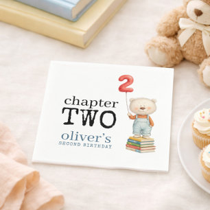 Servilleta De Papel Capítulo Dos Libros de Osito de Peluche Niño Cumpl