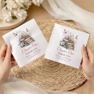 Servilleta De Papel Capítulo Uno 1er Cumpleaños de Niña Tema del Libro