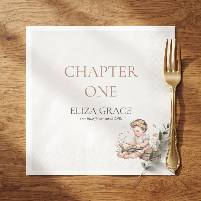 Servilleta De Papel Capítulo Uno Cumpleaños Personalizado Libro Primer (Subido por el creador)