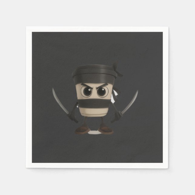 Servilleta De Papel Cappuccino Assassino Funny Italian (Anverso)