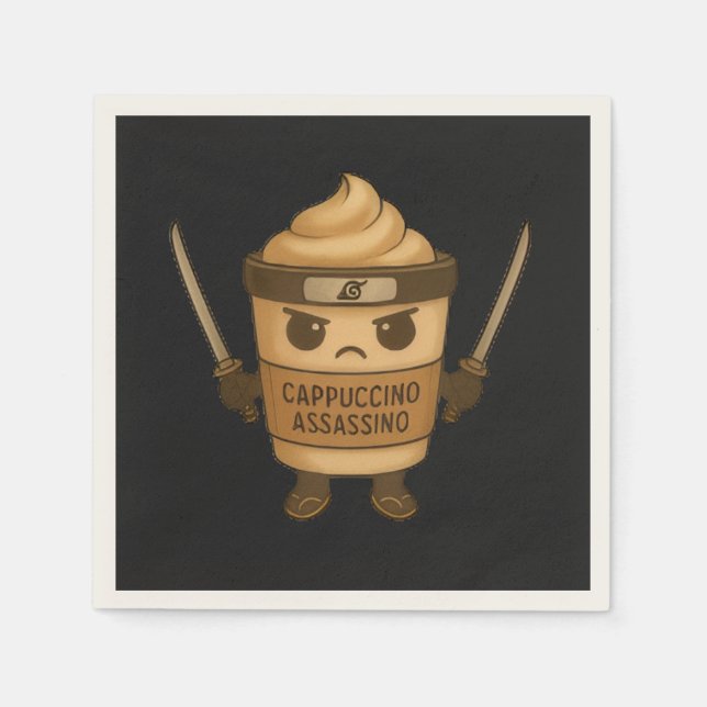 Servilleta De Papel Cappuccino Assassino Italian (Anverso)