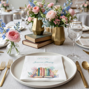 Servilleta De Papel Caprichoso Libro de un Nuevo Capítulo Desayuno Nup