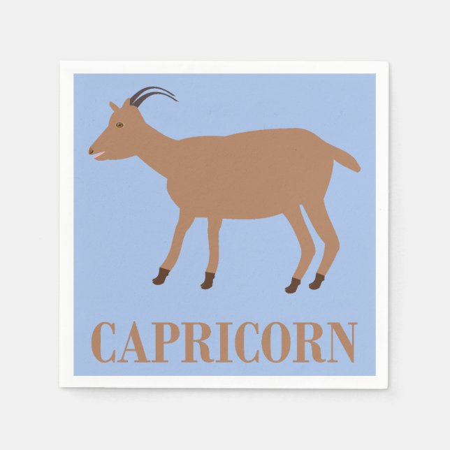 Servilleta De Papel Capricorn Star Sign Goat (Anverso)
