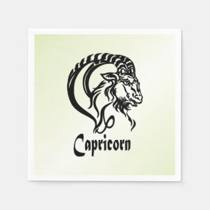 Servilleta De Papel Capricornio del mar Cabra Zodiac Verde
