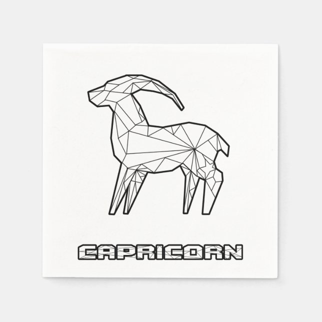 Servilleta De Papel Capricornio Zodiac Rótulo Napkin (Anverso)