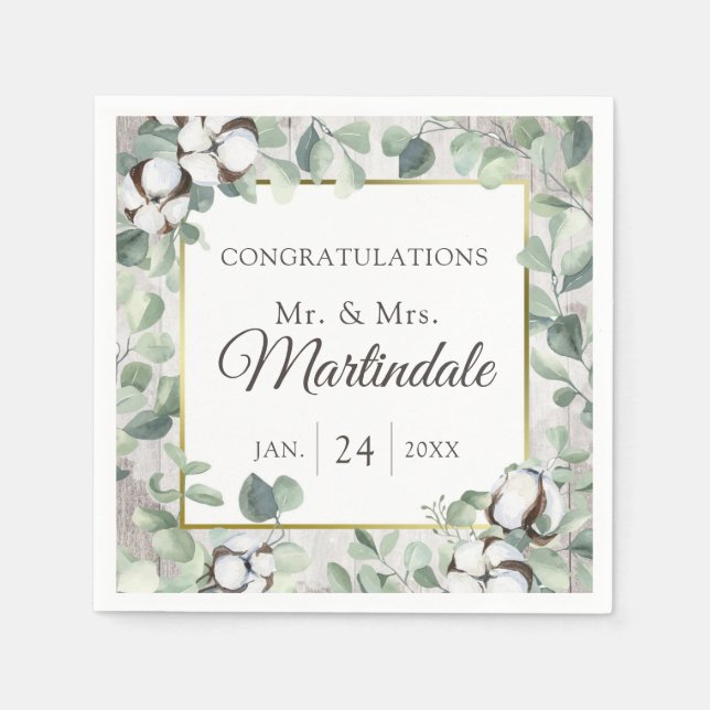 Servilleta De Papel Cápsula de Algodón de Campo Sureño Botánico Rústic (Anverso)