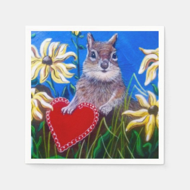 Servilleta De Papel Captura de anillos de papel de corazón (Anverso)