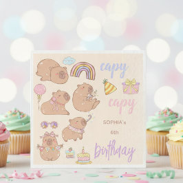 Servilleta De Papel Capy capy birthday