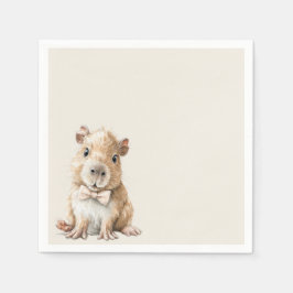 Servilleta De Papel Capybara Baby Shower Napkin • Girl Edition