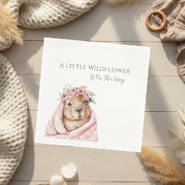 Servilleta De Papel Capybara Baby Shower • Wildflower Napkin
