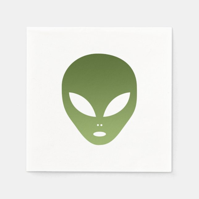 Servilleta De Papel Cara de alienígena extraterritorial (Anverso)