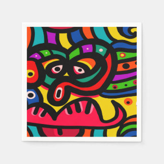 Servilleta De Papel Cara de arte abstracta moderna