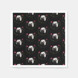 Servilleta De Papel Cara de cerdo, arte de perro