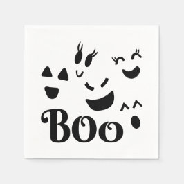 Servilleta De Papel Cara de Fantasma Divertida y Caprichosa, Boo, Tema