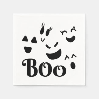 Servilleta De Papel Cara de Fantasma Divertida y Caprichosa, Boo, Tema