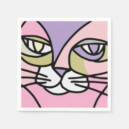 Servilleta De Papel Cara de gato