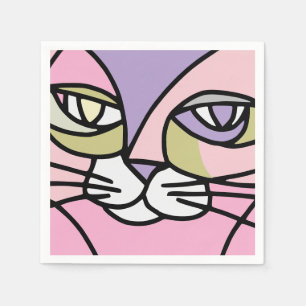 Servilleta De Papel Cara de gato