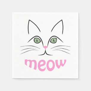 Servilleta De Papel Cara de gato