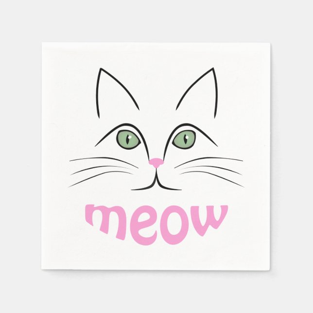 Servilleta De Papel Cara de gato (Anverso)