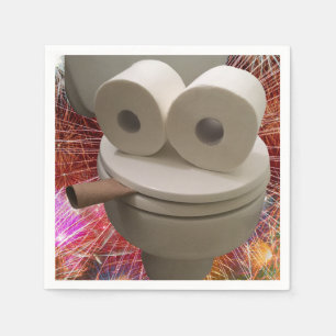 Servilleta De Papel Cara de inodoro sonriente