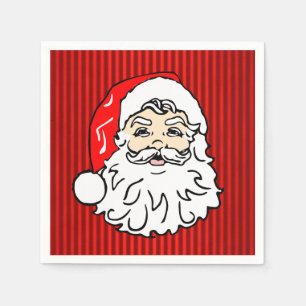 Servilleta De Papel Cara de Santa Retro Rojo