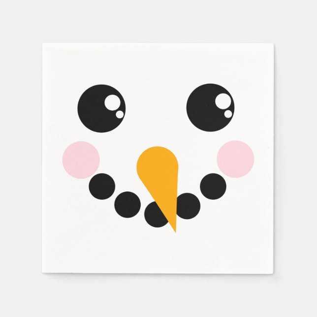 Servilleta De Papel Cara de Snowman (Anverso)