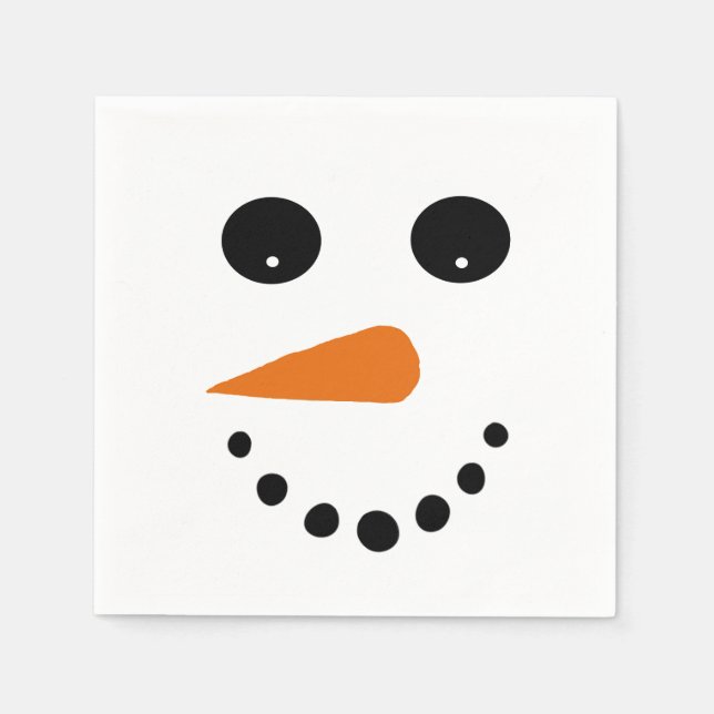 Servilleta De Papel Cara de Snowman (Anverso)