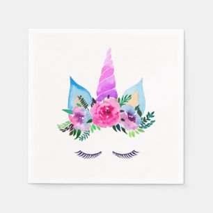 Servilleta De Papel Cara de unicornio mágica