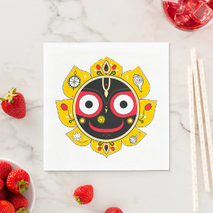 Servilleta De Papel Cara del Señor Jagannath Deidad Hindú Espiritual