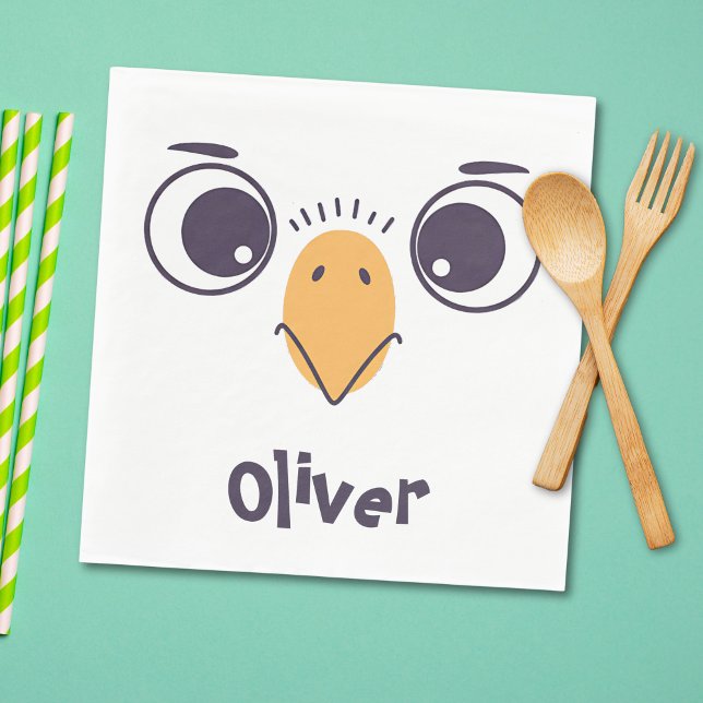 Servilleta De Papel Cara divertida de pájaro con ojos grandes (Subido por el creador)