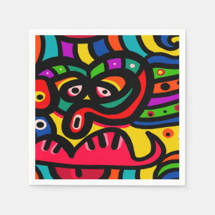 Servilleta De Papel Cara moderna del arte abstracto