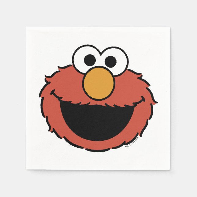 Servilleta De Papel Cara sonriente de Elmo (Anverso)