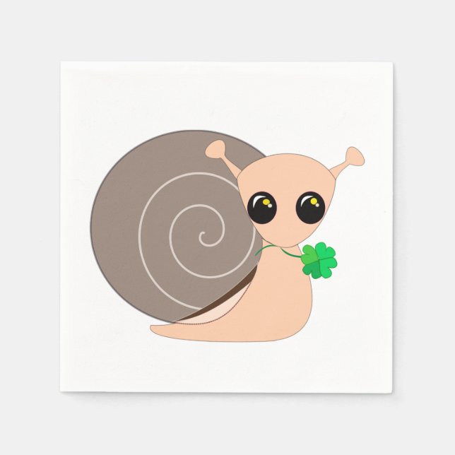 Servilleta De Papel Caracol con suerte (Anverso)