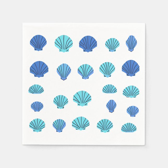 Servilleta De Papel Caracola Azul (Anverso)