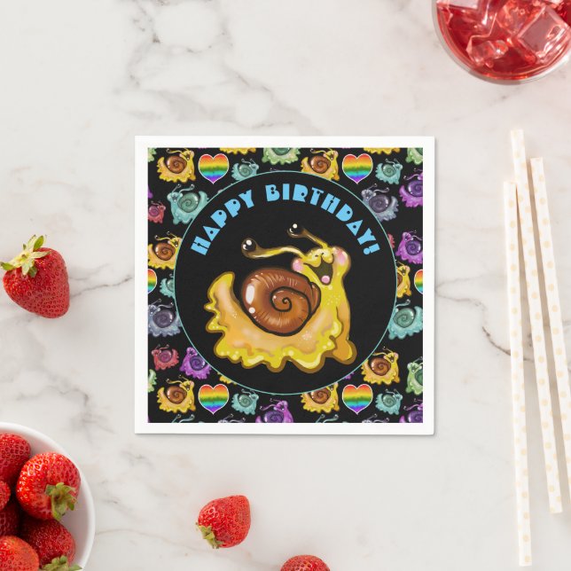 Servilleta De Papel Caracoles arcoiris (In situ)