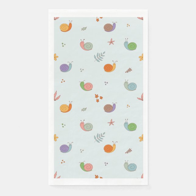 Servilleta De Papel Caracoles divertidos (Anverso)