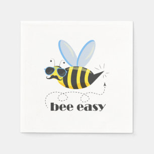 Servilleta De Papel Carácter de abeja con gafas de sol bigote Bee Fáci